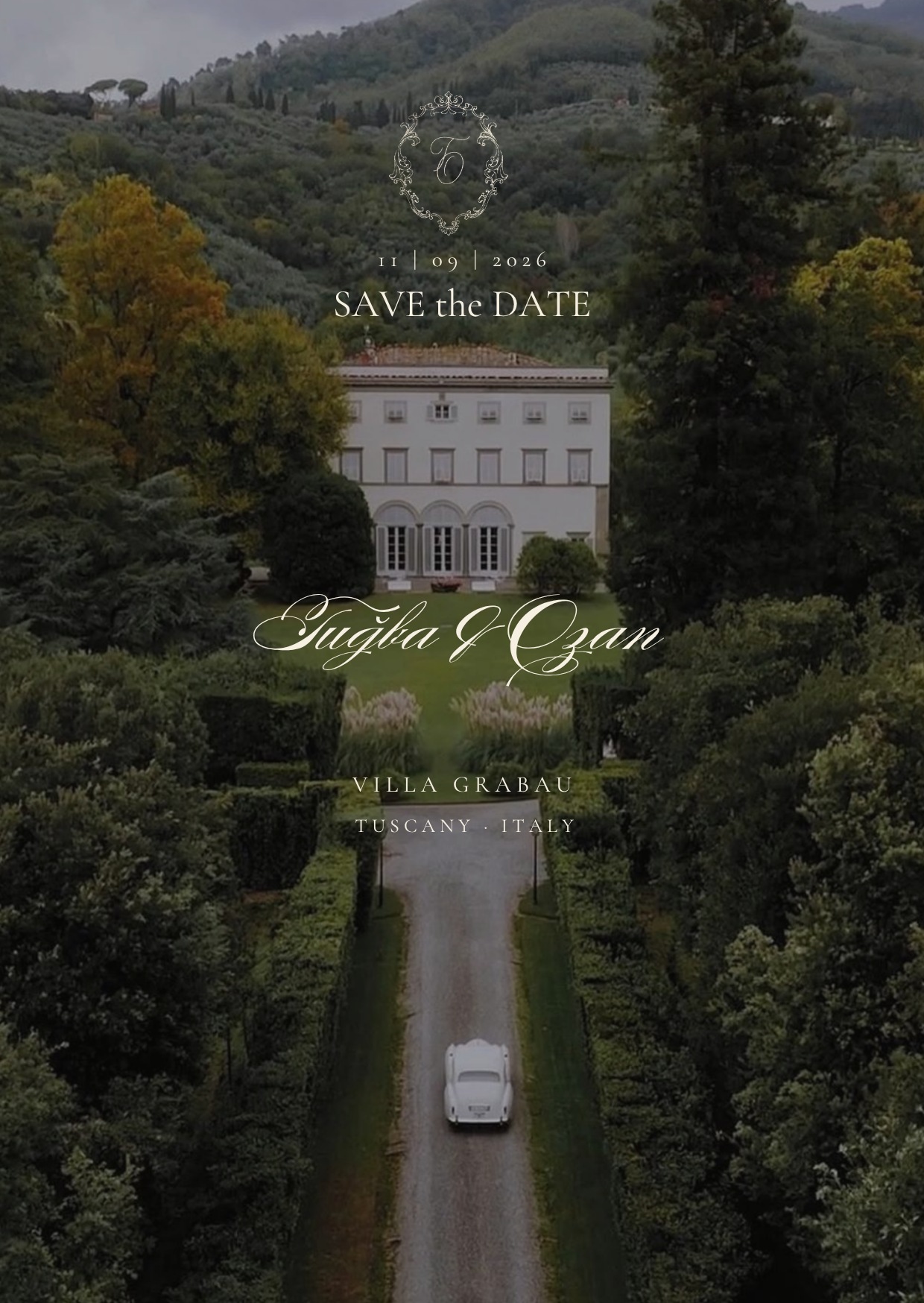 Save the Date — Tuğba & Ozan, 11.09.2026, Villa Grabau